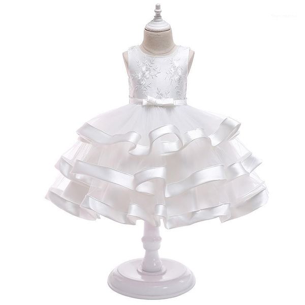 

girl's dresses children christmas birthday party floral dress for 2-12 girl child infant kids customes clothes cake tutu princess1, Red;yellow