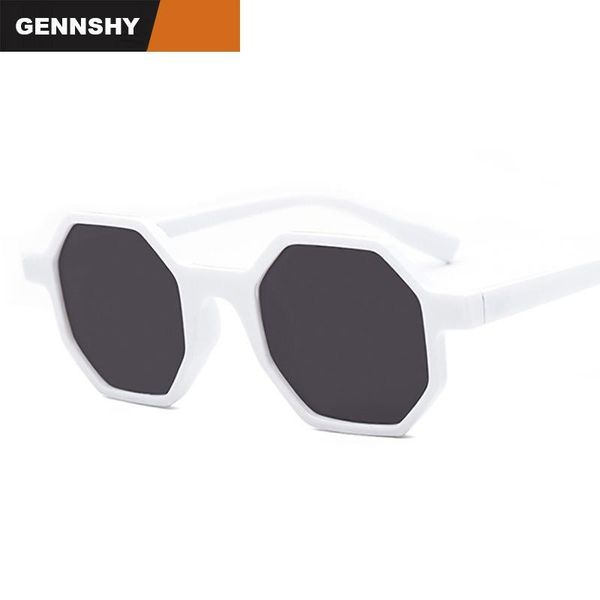 

fashion new polygon sunglasses lenses men unique women ocean brand retro 2021 plastic transparent octagon sunglasses asgul, White;black