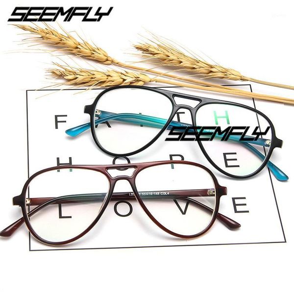 

seemfly irregular frame glasses fashion men women clear lenses eyeglasses female goggle spectacle flat mirror eyewear sunglasses fram1, Black