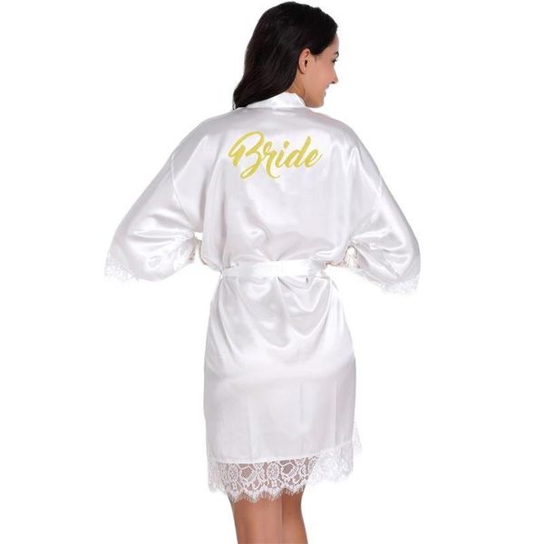 

women's sleepwear bride wedding robe letter print kimono bathrobe gown nightgown casual satin short women nightwear, Black;red