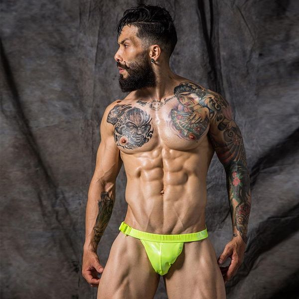 

men's shorts bright green men swimsuits tight low waist swimwear swim trunk bikinis panties swimming briefs, White;black