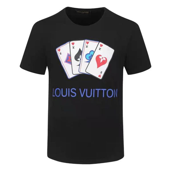 

u2021luxury men's t-shirt hip hop printing short sleeve t-shirt summer new round of luxury men's cotton t-shirt wholesale, White;black