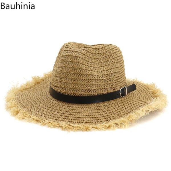 

wide brim hats bauhinia brand summer style straw hat men panama sun beach outdoor holiday ladiesprotection visor, Blue;gray