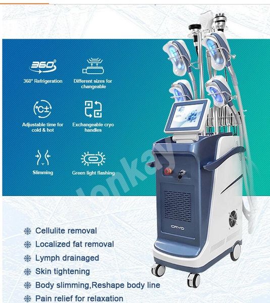 

multifunctional 5 handles -16degree cool tech body sculpting e fat machine with lipolaser cavitation rf slimming system,oem/odm service