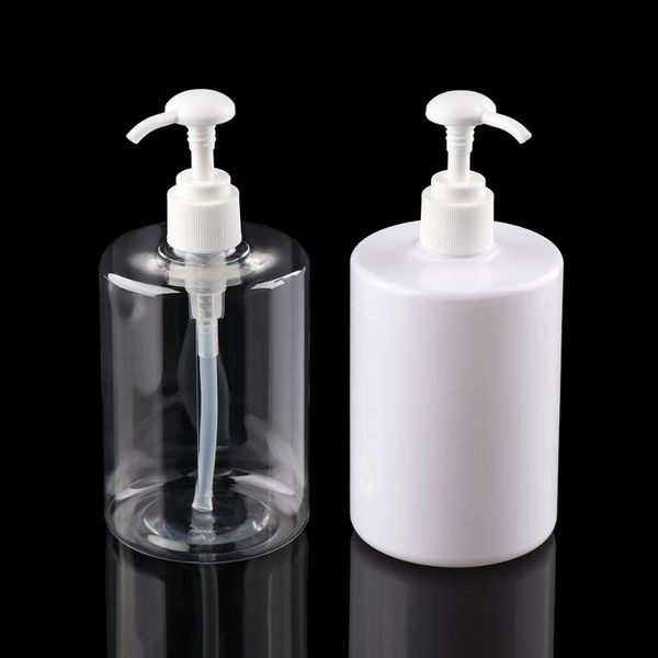 

1 pcs refillable squeeze hand sanitizer transparent bottle round head pump plastic soap dispenser shower gel bottles