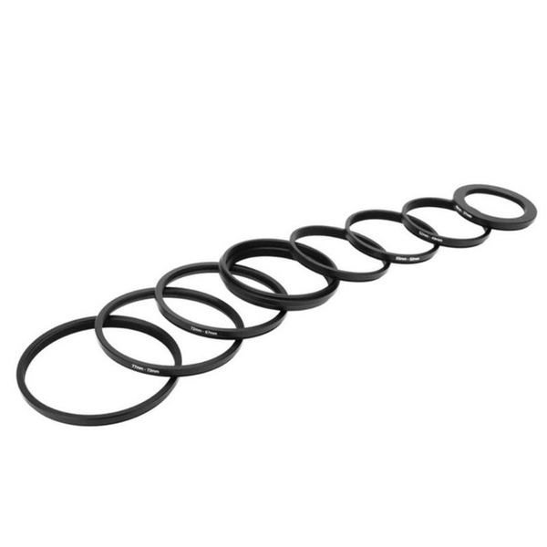 

lens adapters & mounts 8pcs metal camera filter step up adapter rings for dslr parts