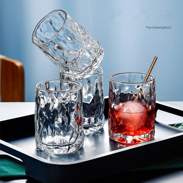 

wine glasses year 1piece water glass juice milk cute beer cup hammer tree shape thick simple household transparent gifts