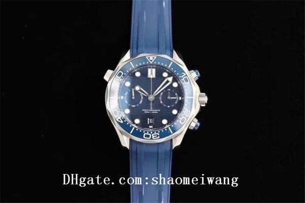 

2021 sea ceramic bezel aqua timing watches boss terra men 007 chronograph sport wristwatches james bond master mens watch d3013, Slivery;black