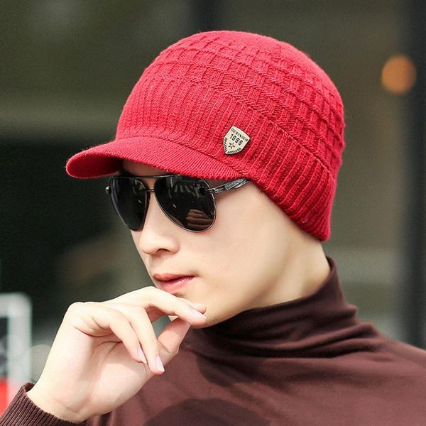 

berets men warm caps hat outdoor baggy weave crochet winter wool knit ski beanie hip hop baseball luxury accessories fashion, Blue;gray