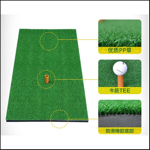 

golf training aids mat backyard residential hitting pad practice rubber tee holder 60x30cmx1.5cm -40