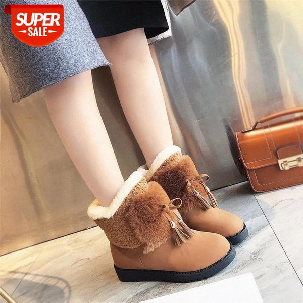 

lcizrong new winter warm women snow boots faux fur thick female round toe black boots #nu0m