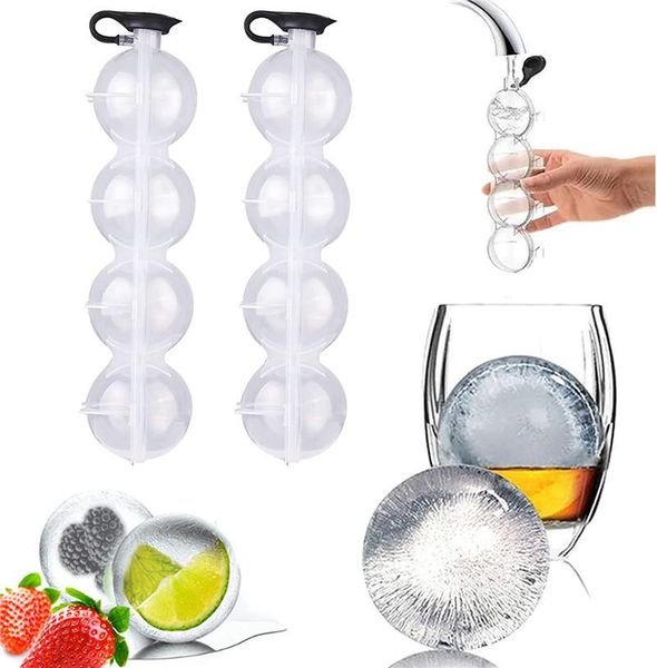 

baking moulds 4-hole ice ball maker whiskey cocktail diy mold bar round cube mould for party kitchen tool