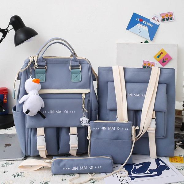 

backpack 4 pcs for junior high school students simple traves