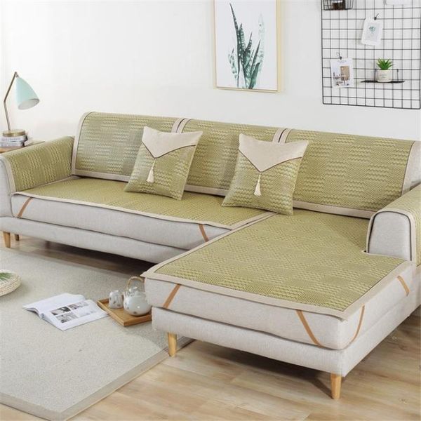 

chair covers summer sofa cushion rattan ice sleeping mat non-slip cover home decoration