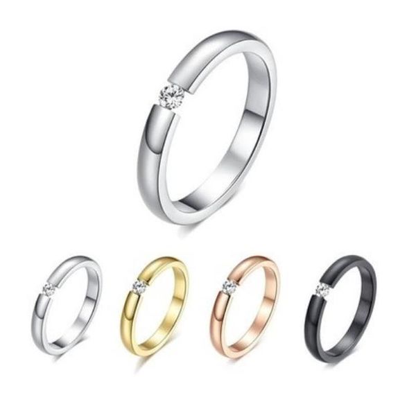 

wedding rings classic crystal cz stone band engagement for couples silver plated men women anniversary jewelry, Slivery;golden