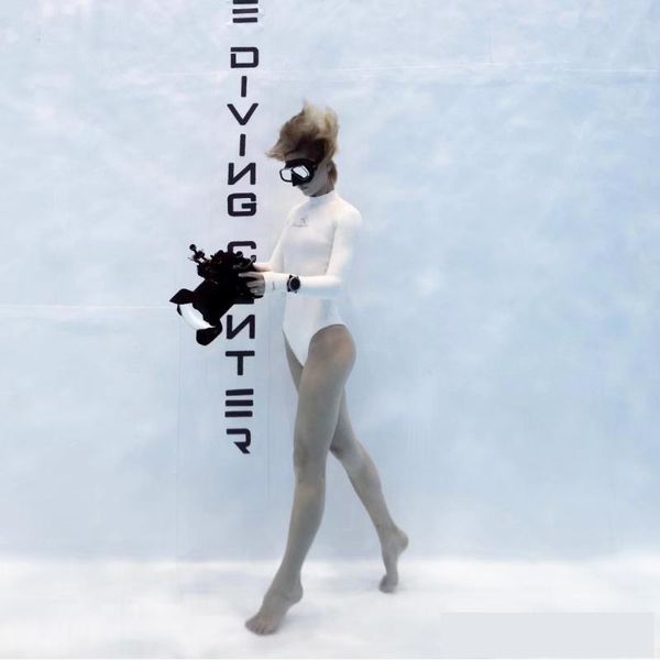 

swim wear saveocean 2mm white long sleeve backless bikini bottom one piece wetsuit iving sun protection surf suit female