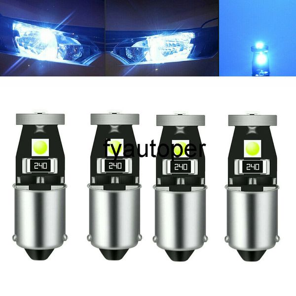 4x BA9S T4W T1130 T4W T110 3030 Carro Luz de carro Mapa Luz lâmpada lateral Canbus gelo azul exterior peças de iluminação Acessórios para carro