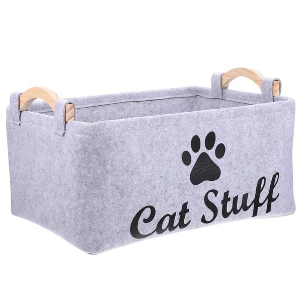 

dog apparel pet cat storage basket organizer bin for toys blankets leashes food