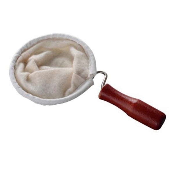 

coffee filters reusable filter bag cloth handmade strainer with wood handle pack pot flannel mesh basket tool