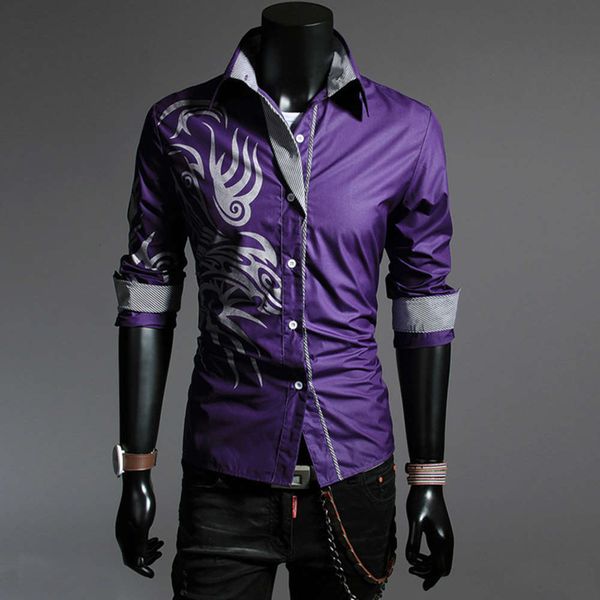 

20212020 spring and summer new long sleeve chinese style printed men's shirt c03, White;black