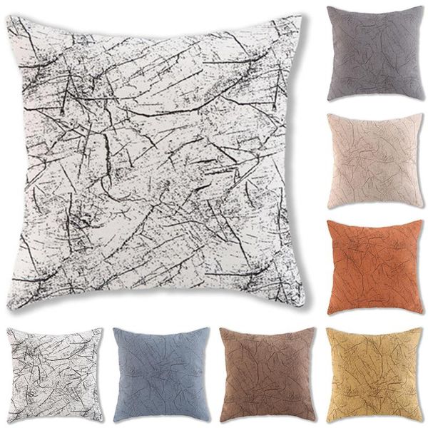 

cushion/decorative pillow 1pcs double-sided pattern flannel embossed solid color pillowcase living room sofa bedroom decorative cushion cove