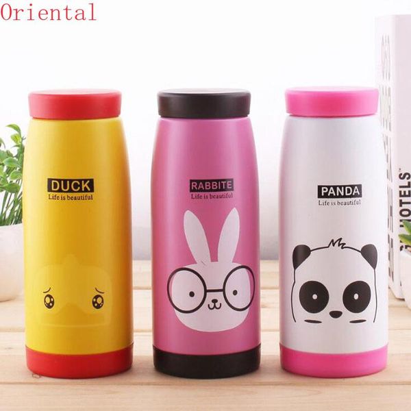 

water bottles cartoon vacuum bottle sport stainless steel thermocup thermal mug 260ml/350ml/500ml funny gift