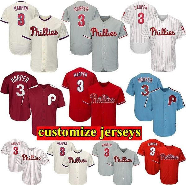 

philadelphia baseball jerseys mens knit bryce harper adam morgan andrew knapp austin davis blake parker custom any phillies jersey, Blue;black
