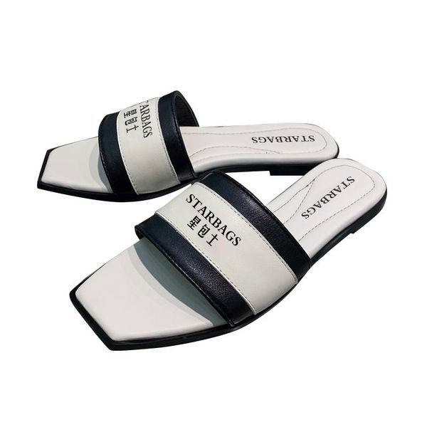 

slippers italian starpra non-slip women wear slipper beach diamond flip-flops fashion shoes home ladies summer cool sandal,with box, Black