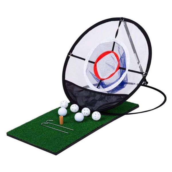

golf training aids portable children hitting net indoor outdoor chipping pitching up cages easy practice mats