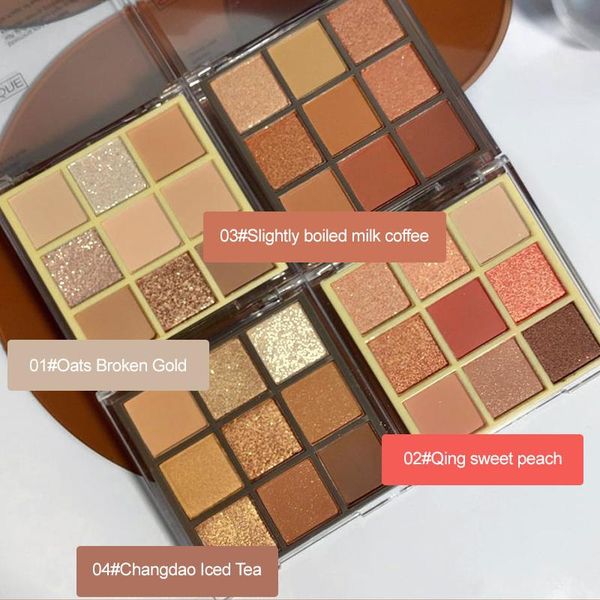 

eye shadow 9-color eyeshadow palette pearlescent matte super glitter daily natural gentle makeup long-lasting waterproof cosmetics tslm