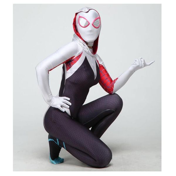 

anime costumes 3d print spandex zentai costume for halloween carnival cosplay female supergirl suit woman, Black