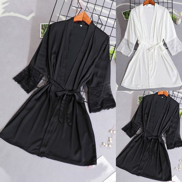 

summer imitation silk pajamas women's suspender nights ice fun home cloth, Black;white