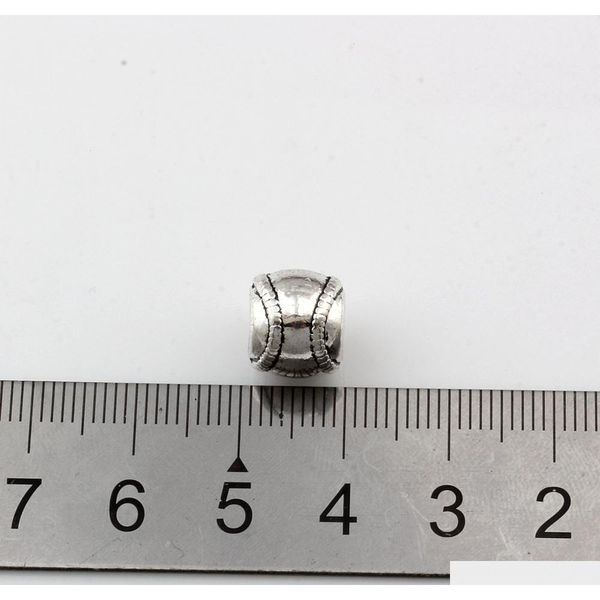 

100pcs antique silver zinc alloy sports baseball spacers large hole beads for jewelry making bracelet necklace jlldtj carshop2006, Bronze;silver