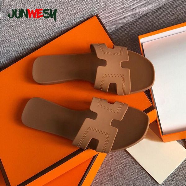 

2021 new summer round toe flat bottom women's sandals and slippers, Black