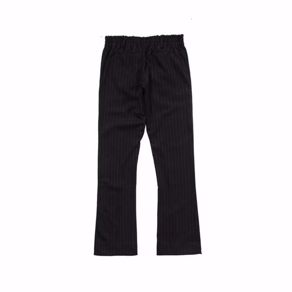 

2021 new stripe flared sweatpants men women 1:1 kanye isecret pants drawstring joggers trouser 12ip, Black