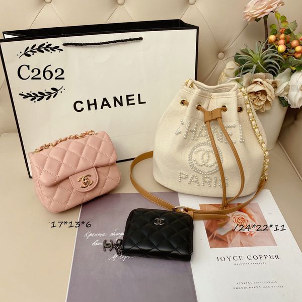 

3pcs set women designer bags shoulder bag totes pochette accessories brown flower messenger chain strap cross body ladies flap purse clutch