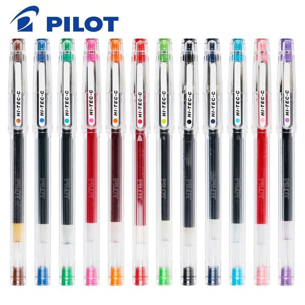

gel pens 4pcs pilot hi-tec-c needle tube pen bllh20c fine steel ball neutral 0.5mm replaceable core student writing stationery