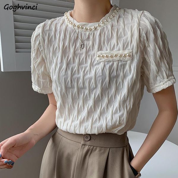 

women's t-shirt t-shirts women elegant lady designer feminine french style bf trendy chic loose leisure short sleeve all-match mujer, White