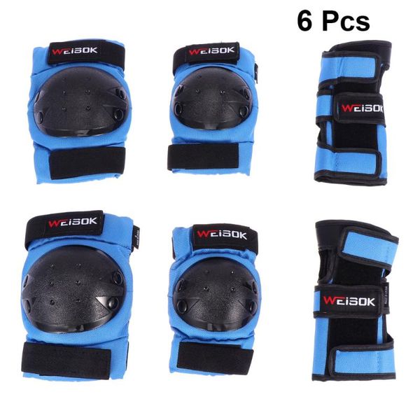 

elbow & knee pads 1 set/6pcs guard sturdy skating kneecap for toddler, Black;gray