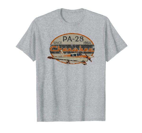 

pa-28 cherokee airplane since 1960 retro vintage pilot tee, White;black