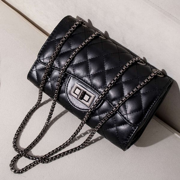 

fashion women 2021 spring and summer new small xiangfeng lingge chain single shoulder messenger korean trend versatile women's bag