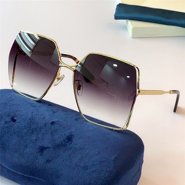 

new fashion 0817 sunglasses connected lens square frameless sun glasses popular goggle come with glasses case 0817s, White;black