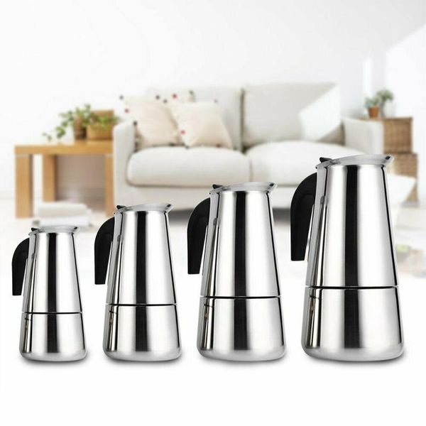 

coffee pots 2/4/6/9 cup stainless steel moka espresso stovetool filter maker