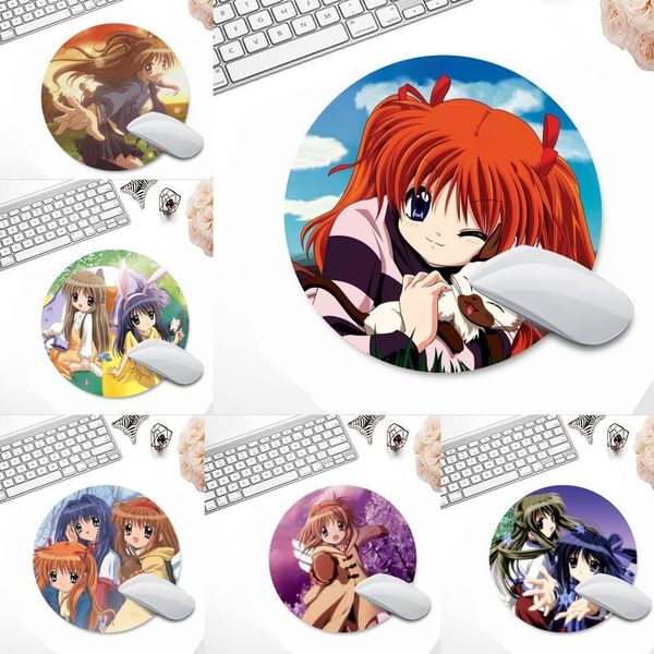 

mouse pads & wrist rests anime kanon cate girl gaming mice mousepad desk table protect game office work round mat pad xl non-slip lapcus