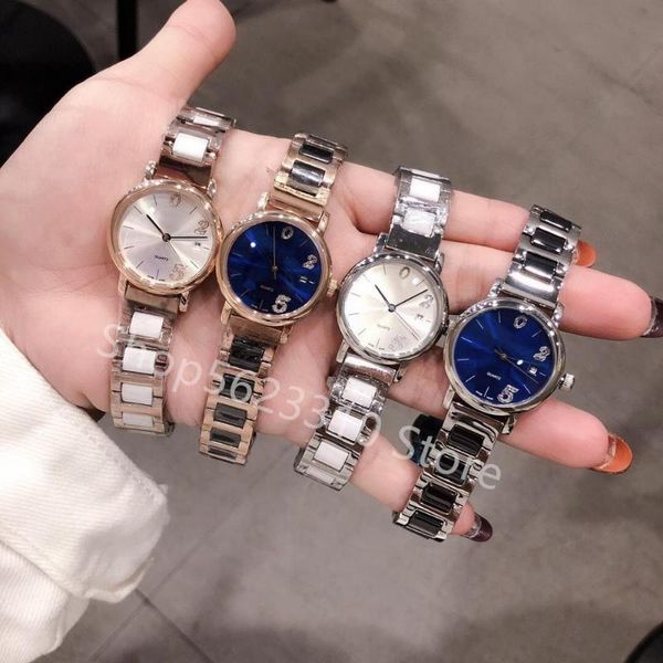 

wristwatches romantic 520 watch zircon quartz wristwatch sapphire date clock ladies dress genuine leather calendar watches, Slivery;brown