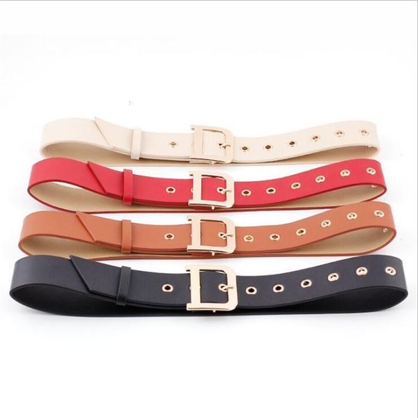 

new arrivals 4.8 cm wide black red tan grommet belt female ladies ring waistband corset belts girdles for women dress coat ceinture femme, Black;brown