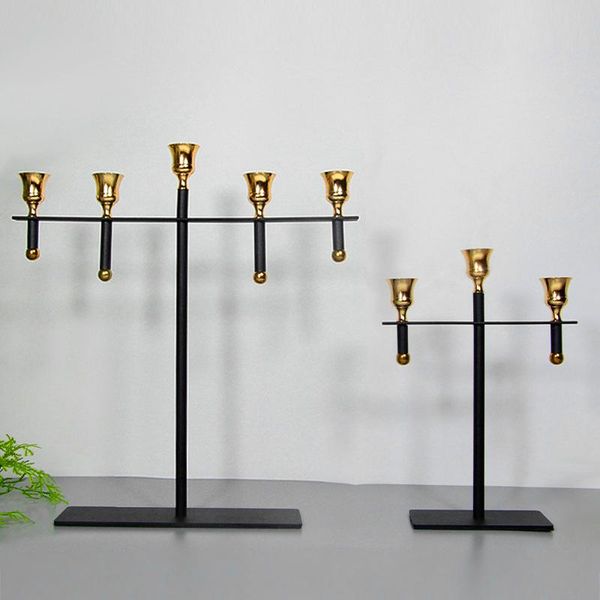 

candle holders 3\5 head european metal holder simple golden wedding decoration bar party living room home