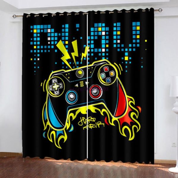 

curtain & drapes blackout window for bedroom living room cartoon 220x215cm custom polyester home decor boys girls gifts