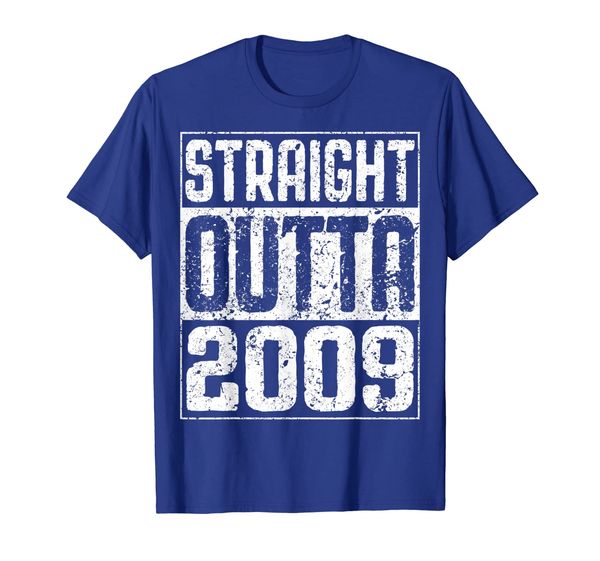 

straight outta 2009 t-shirt 10th birthday gift shirt, White;black