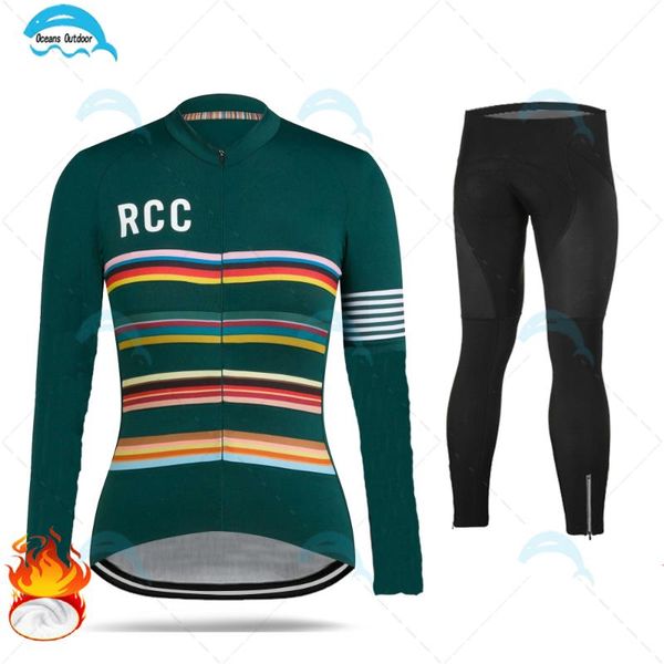 

racing sets women road mountain bike suit long sleeve warm cycling clothes galopy bicycle training jersey set, Black;blue